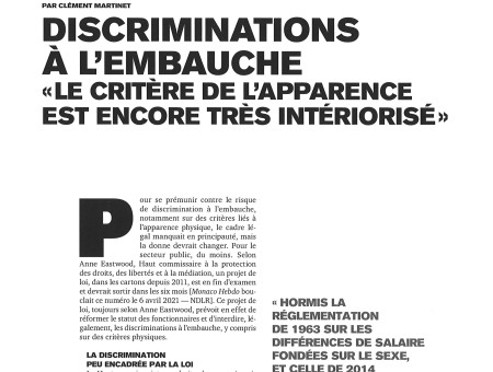 Discrimination à l'embauche "Le critère de l'apparence est encore très intériorisé"