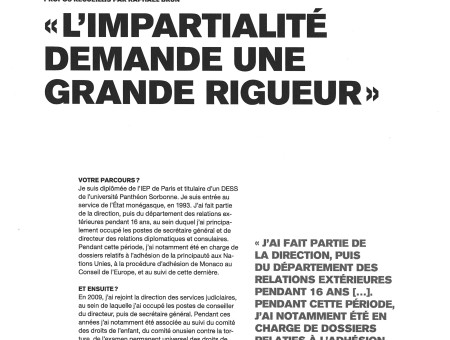 "L'impartialité demande une grande rigueur"