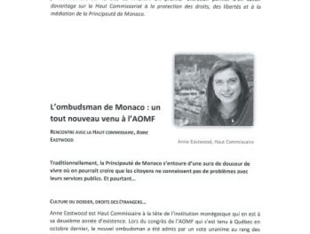 "L’ombudsman de Monaco : un tout nouveau venu à l’AOMF"