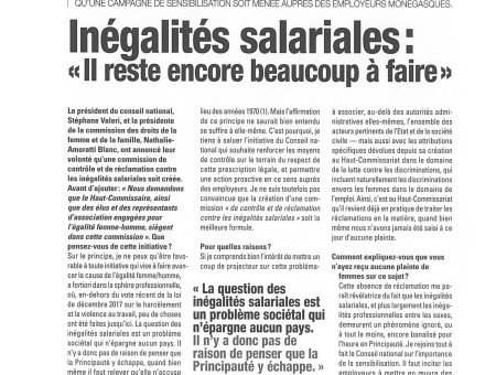 Inégalités salariales : Il reste encore beaucoup à faire