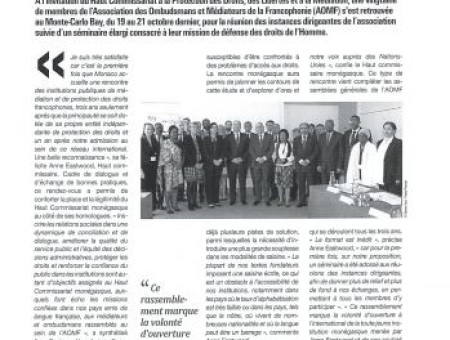 "Pour la première fois à Monaco, rencontre de l'AOMF"